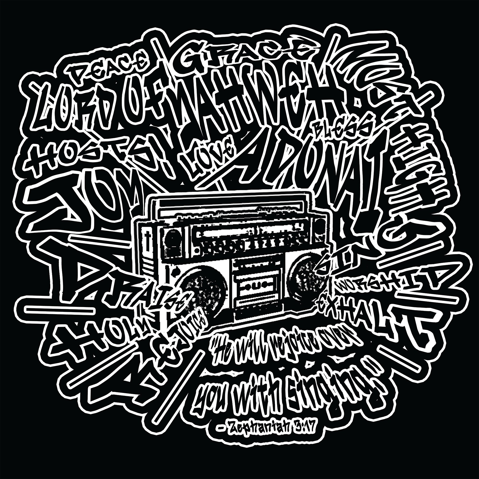 Deth Defy "Zephaniah 3:17" Boombox Logo